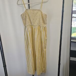 a new day Yellow and White Striped Dress